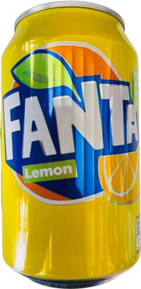 Fanta Lemon Flavored Soft Drink Can Imported 330ml Can