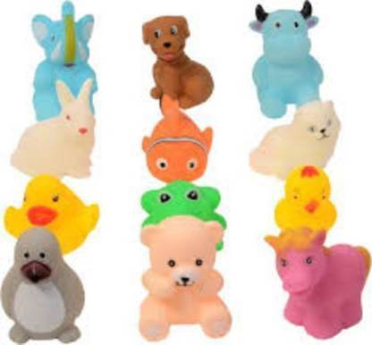 DsentSports Cute Soft Rubber baby bath tos 12 ps Bath Toy