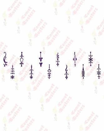 Comet Busters Fancy Purple Long Bindi Forehead Purple Bindis