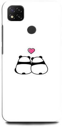 ORBIQE Back Cover for Redmi 9 M2006C3MII PANDA, LOVE, BEAR, AMOR, ANIMATION HEART