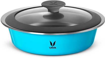 Vaya HauteCase Casserole with Lid 1100 ml, Hot-Pot Insulated Casserole Food Warmer Thermoware Casserole Stainless Steel With Glass Lid | Casserole stainless steel Chapati Box| Casserole | Hot Pot Casserole | Hot-Pot Insulated Casserole Food Serve Casserole, 1.1 Liters, Azure Blue Serve Casserole