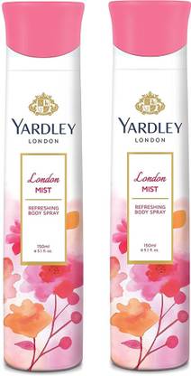 Yardley London Women London Mist 150ML Each (Pack of 2) Deodorant Spray  -  For Women