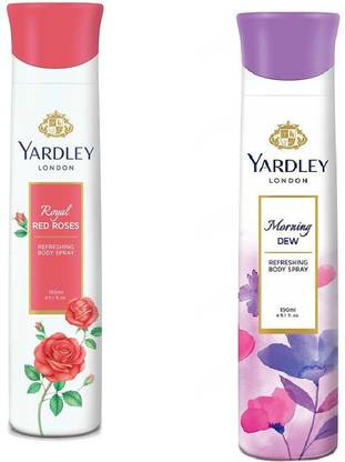 Yardley London Morning Dew Royal Red Rose Deodorant Spray  -  For Men & Women