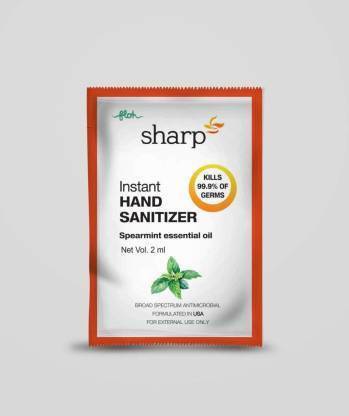 Floh Sachet 2 ml, Spearmint oil Extract, hand Sanitizer Pocket Sachet with 70% Alcohol  Sachet Hand Sanitizer Sachet