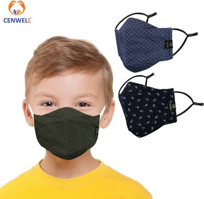 CENWELL 100 % Cotton Kids 3D Face Mask Reusable Washable Breathable Skin Friendly Soft Cotton Fabric Face Mask with Adjustable Ear loops for Boys Girls Children Babies (Anti Pollution Mask , Anti Viral Mask , Anti Bacterial Mask ) (School Mask , Outdoor Mask , Kids Party Mask) (Child Mask , Kids Mask 3 years, Kids Mask 4 years , kids Mask 5 years , kids mask 6 years , kids mask 7 years , kids mask 8 years , kids mask 9 years , kids mask 10 years up to 14 yrs ) KD-11 Water Resistant, Reusable, Washable Cloth Mask With Melt Blown Fabric Layer