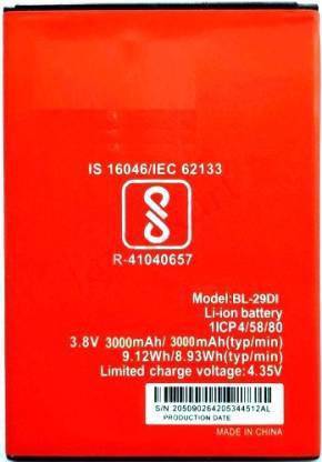 RAPPER Mobile Battery For  Itel Muzik 400 (BL-29DI) 3000mAh Battery