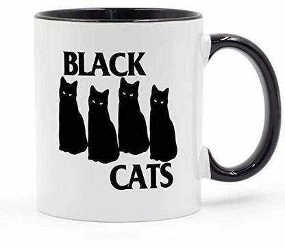 Young wolf Ceramic Inside and Handel Black and Quotes Personalised Digital Printing Coffee ( 325 ml) Ceramic Coffee Mug