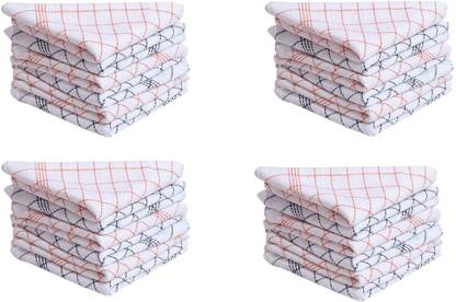 AkiN Napkins Multicolor Set of 24 Napkins White Cloth Napkins