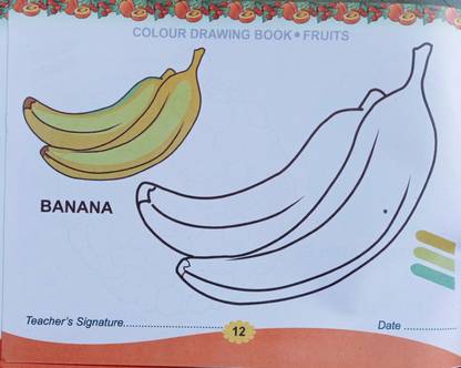 Banana Banana Yellow Yellow Banana Colouring Drawing Book