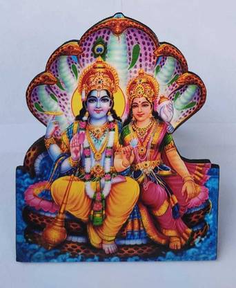 Vils Lord Maha Vishnu & Goddess Lakshmi Devi Religious Frame