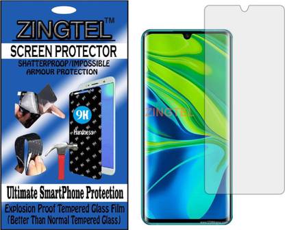 ZINGTEL Tempered Glass Guard for XIAOMI MI NOTE 10 PRO (Flexible, Unbreakable)