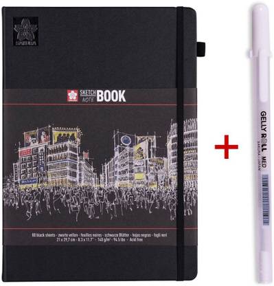 SAKURA Sketch/Note Book 21 x 30 cm with gelly roll pen free