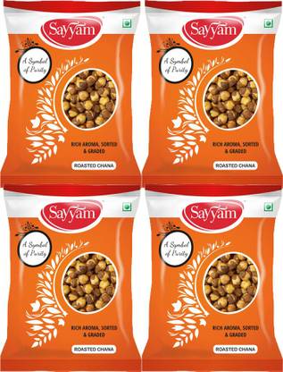 Sayyam Roasted Chana Futana | Salted namkeen futana chana | Futana 4 pack of 500gm (total 2000gm)