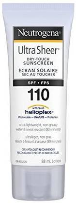 NEUTROGENA Sunscreen - SPF 50 PA+ Ultra Sheer Dry-Touch Sunscreen SPF 110, 88 gm