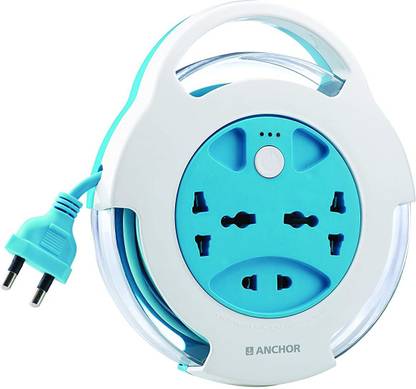 Anchor By Panasonic Flexicord 2 Combi Socket, 1 Euro Socket, 2 Pin 4M 3  Socket Extension Boards