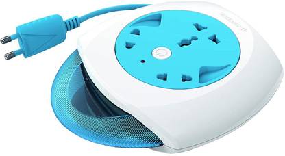 Anchor By Panasonic 6A 2 Pin Diamond Flexi Box (Blue & White, 5224) 3  Socket Extension Boards