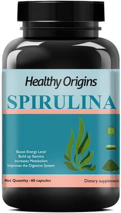 Healthy Origins Spirulina Powder Organic Spirulina Capsule Premium