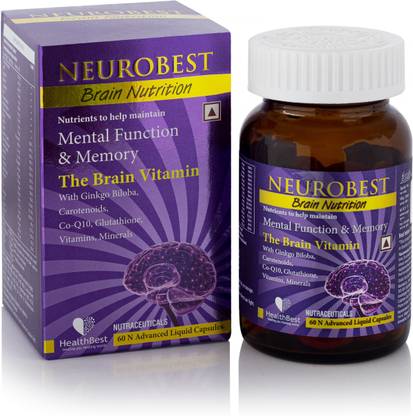 HealthBest NeuroBest Brain Nutrition Softgel Capsules | 60 Capsule