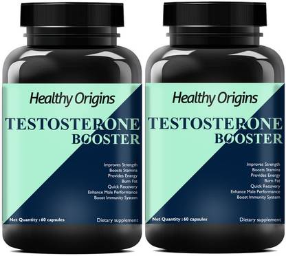 Healthy Origins Testo Prime Testosterone Booster, Safe & Effective with Tribulus (Pack Of 2) Pro