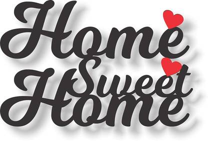 Printjas Home Sweet Home MDF Laser Cut Wooden Door Wall Hanging - Designer Wall-Art for Living Room, Housewarming Gift Idea - for Friends & Family, Wall Hanging/Door Hanging 8 X12 Inches