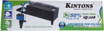 kintons IQ-208 Aquarium Top Filter, 50% Energy Saving Green Series Power Aquarium Filter