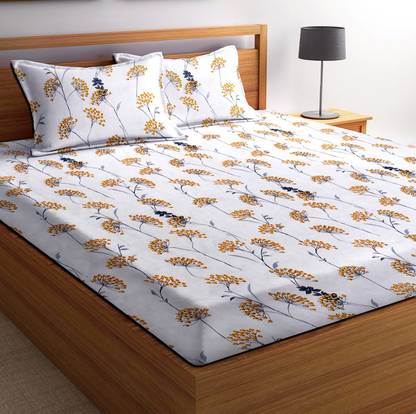 BSB Trendz 144 TC Microfiber Double Abstract Flat Bedsheet
