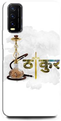 Wall Art Back Cover for ViVO Y20 THAKUR, LETTER, NAME, ALPHABET, DESIGN, BLACK