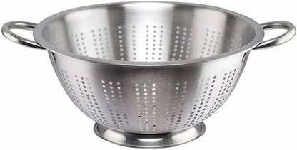 SRS Stainless Steel Colander for Kitchen Fruit Vegetable Rice Washing Baskets Strainer (Colander Strainer) Collapsible Colander