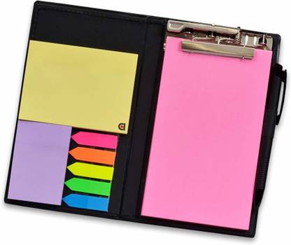 COI Notepad Memo Holder Desk Organizer Diary with Colorful Sticky Notes Home Office Gift Set with Pen Pocket-size Memo Pad UNRULED 50 Pages