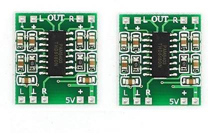 Robotronics PAM8403 Super Mini Digital Amplifier Board 2 * 3W Class D Digital 2.5V to 5V Power Amplifier Board Efficient (Pack of 2) Electronic Components Electronic Hobby Kit