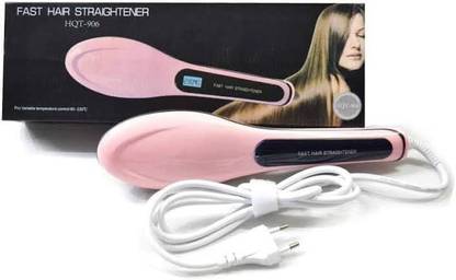 SarjuZone Simply Ceramic Brush with LCD Display Straightener Brush Simply Ceramic Hair Straightener Brush Hair Straightener Brush
