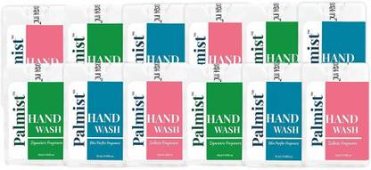 PALMIST Multi-Fragrance Hand Wash (Pack Any of 12 x 18ml) Kills Germs, Portable Pocket Sized small pack Hand Wash Bottle