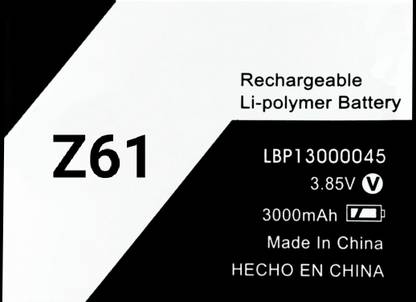 TokTon Mobile Battery For  LAVA Z61 / LBP13000045 3000mAh