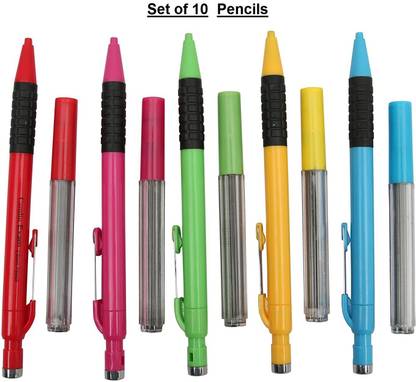 Camlin Set of 10 Exam Pen Pencil with 2.00 mm Lead (Multicolour) Pencil