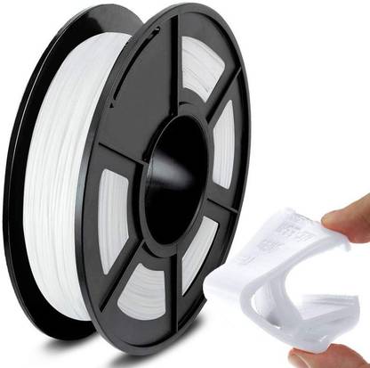 Sunlu TPU Flexible Filament 1.75mm for 3D Printer 500g/Spool Dimensional Accuracy - 0.03mm (White) Printer Filament