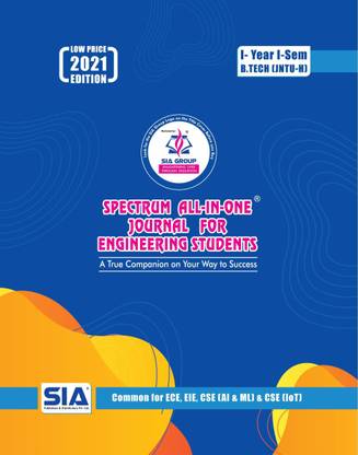 B.Tech I-Year I-Sem (Common For ECE, EIE, CSE (AI & ML) & CSE (LoT)) JNTU-(Hyderabad) ALL-IN-ONE Journal, Low Price 2021 Edition