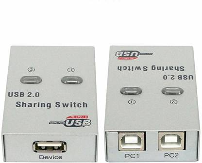 REC Trade USB 2.0 Splitter auto Sharing Switch 2 Hosts Share one Printer USB Sharer.(RTT-SWT-0081) USB Hub