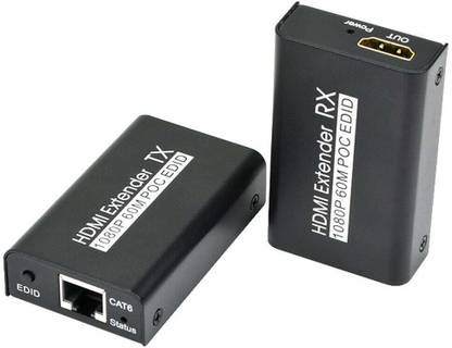 REC Trade POC HDMI Extender 60M Over Network Cable Extender 1080P HDMI POC EDID Network Extender Over Single Ethernet Cable Adapter CAT6/7 RJ45. Media Streaming Device