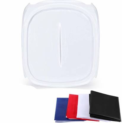 Hiffin HF 60x60 cm Portable Photo Studio Shooting Tent Light Cube Diffusion Soft Box Kit with 4 Colors Backdrops (Red Blue Black White Matte) for Photography Octagonal Softbox