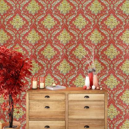 RoseCraft 45 cm 3d Self Adhesive Wallpapaer Sticker for Living room Bed room wall 28 sqft per roll Self Adhesive Sticker