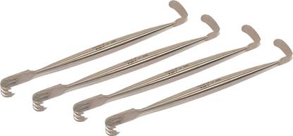 FusionKraft Senn (Kilner) Catspaw Retractor, Double Ended, Sharp, 6.5" (Pack of 4) Hand Held Retractor