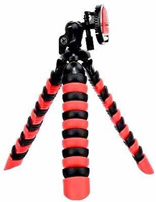 Hiffin Hf Flexible Gorilla Tripod SM853 Cell Phone Octopus Tripod 13 Inch WITH Mobile Clip Gorilla Tripod Lightweight Bendable Foldable Gorillapod with Ball Head (Black & Red) Tripod
