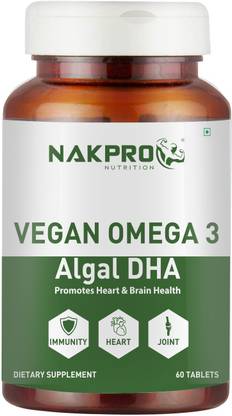 Nakpro Nutrition Vegan Omega 3 DHA for Heart, Joint, Brain & Eye Health