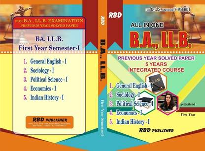 BA LLB CCSU 1 SEMESTER SOLVED QUESTION PAPER (ALL SUBJECTS ) BOOK