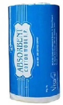 visa ABSORBENT COTTON WOOL I.P. Net Wt - 400 GM Gross Wt - 500 GM