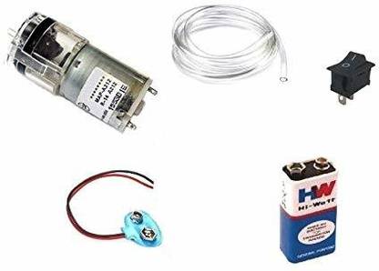 ERHIndia DC 3V-6V Transparent Air Pump DIY Oxygen Pump For Pump DIY Kit 9v Air Pump DC Motor Electronic Components Electronic Hobby Kit