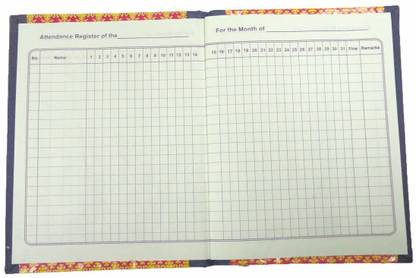 ROYALSHOP ATTENDANCE NOTEBOOK SMALL COPY SIZE WITH 100 PAGES attendance copy size 100 pages 1-Part attendance copy