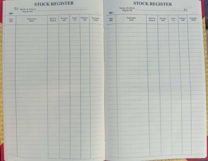 BUYUBEST A4 STOCK REGISTER WITH 220 PAGES STOCK 1-220 PAGES 1-Part STOCK REGISTER