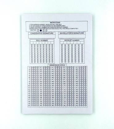CRAFTWAFT OMR Sheet Loose Practice Paper For Exam Answer Practice PRINTED A4 70 gsm Project Paper