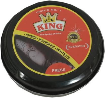 MAURYA KING SHOE POLISH BURGUNDY (40GM) Leather Shoe Wax Polish
